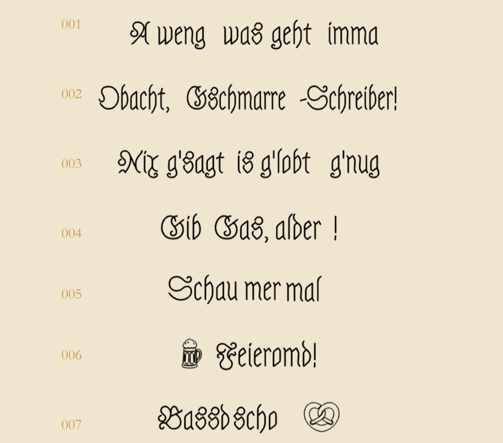 Fränkische Sprüche